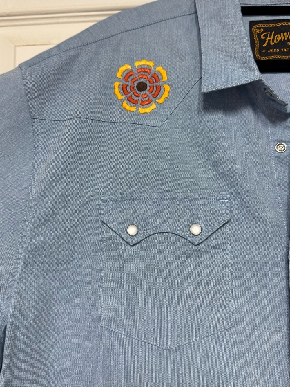 Howler Brothers Crosscut Deluxe Shirt Pearl Snap Size XL - Picture 7 of 13